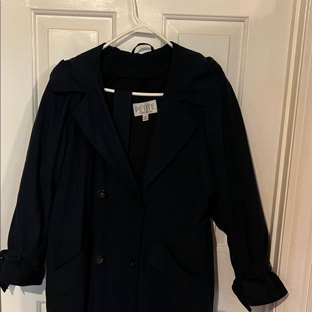 Classy vintage dark green/teal women’s coat size petite 6